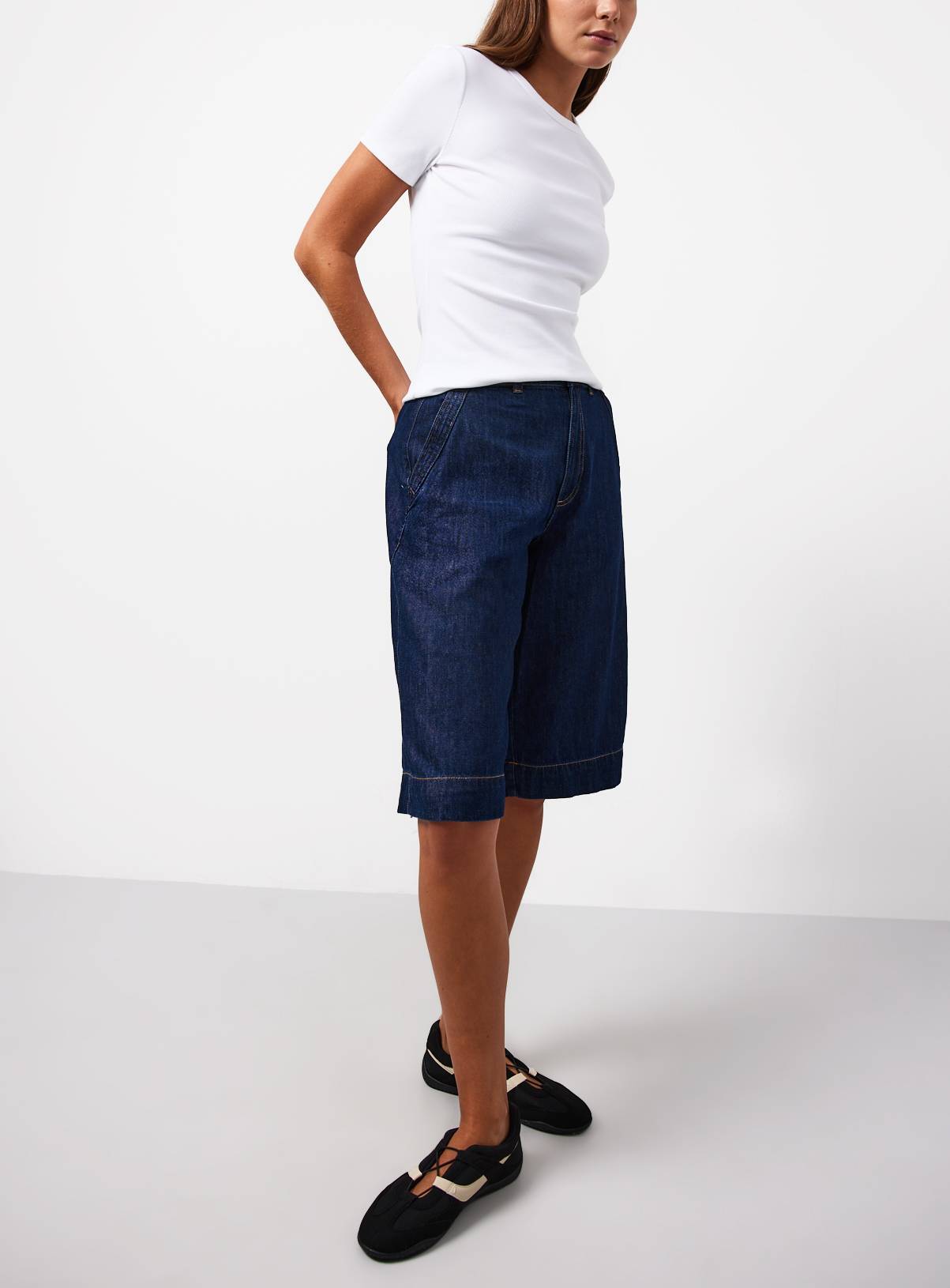 Dark Rinse Denim Co-ord Jorts 22 - Image 1
